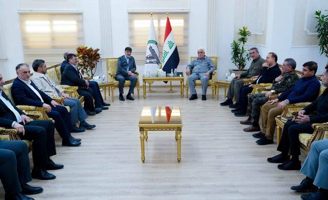 ملاقات فرمانده الحشد الشعبی با سردار رادان در بغداد 