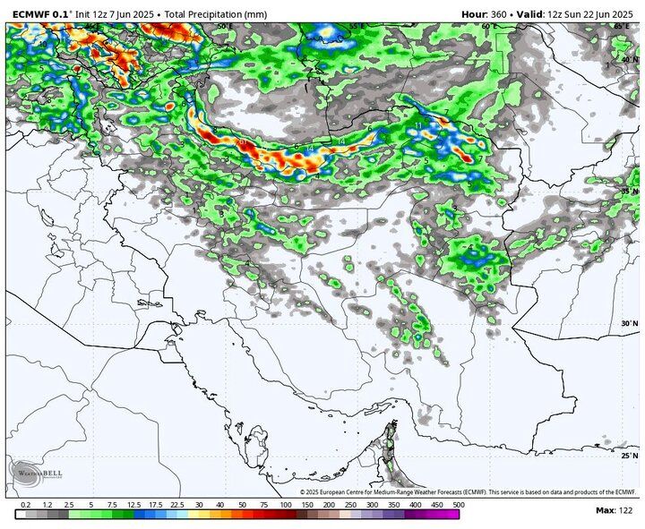 هوای استان ها امروز ۱۹ خرداد | رگبار باران و باد شدید در نیمه شمالی| بارش پراکنده باران در ۱۷ استان