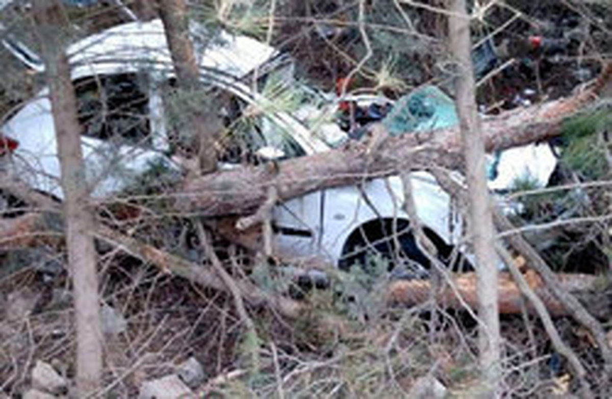 کودک هفت ساله در برخورد خودرو با درخت جان باخت