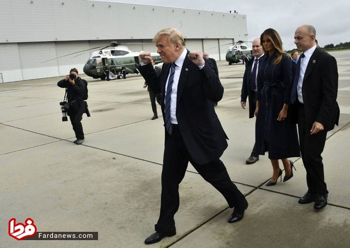 عکس: حرکت عجیب ترامپ در یادبود ۱۱ سپتامبر