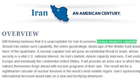 تعيين خط قرمز جديد براي ايران توسط رامني + عکس