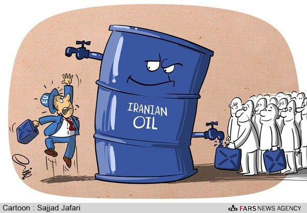 کاریکاتور/ فروش نفت به اروپا را قطعا قطع میکنیم