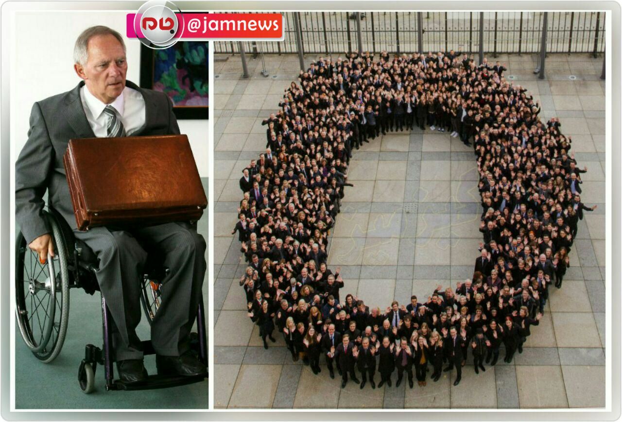 خداحافظی متفاوت کارمندان با وزیر +عکس