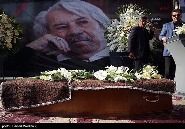 تصاویر: چهره‌ها در مراسم تشییع داوود رشیدی