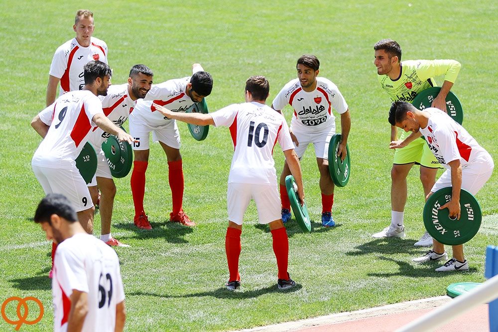 عکس: شوخی و خنده پرسپولیسی‌ها وسط تمرین‌های سخت