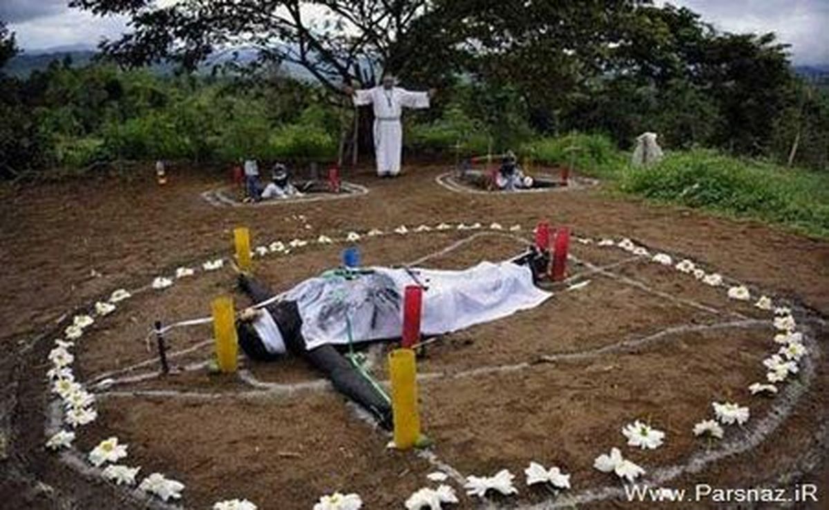 مراسم عجیب و ترسناک جن‌گیری/عکس