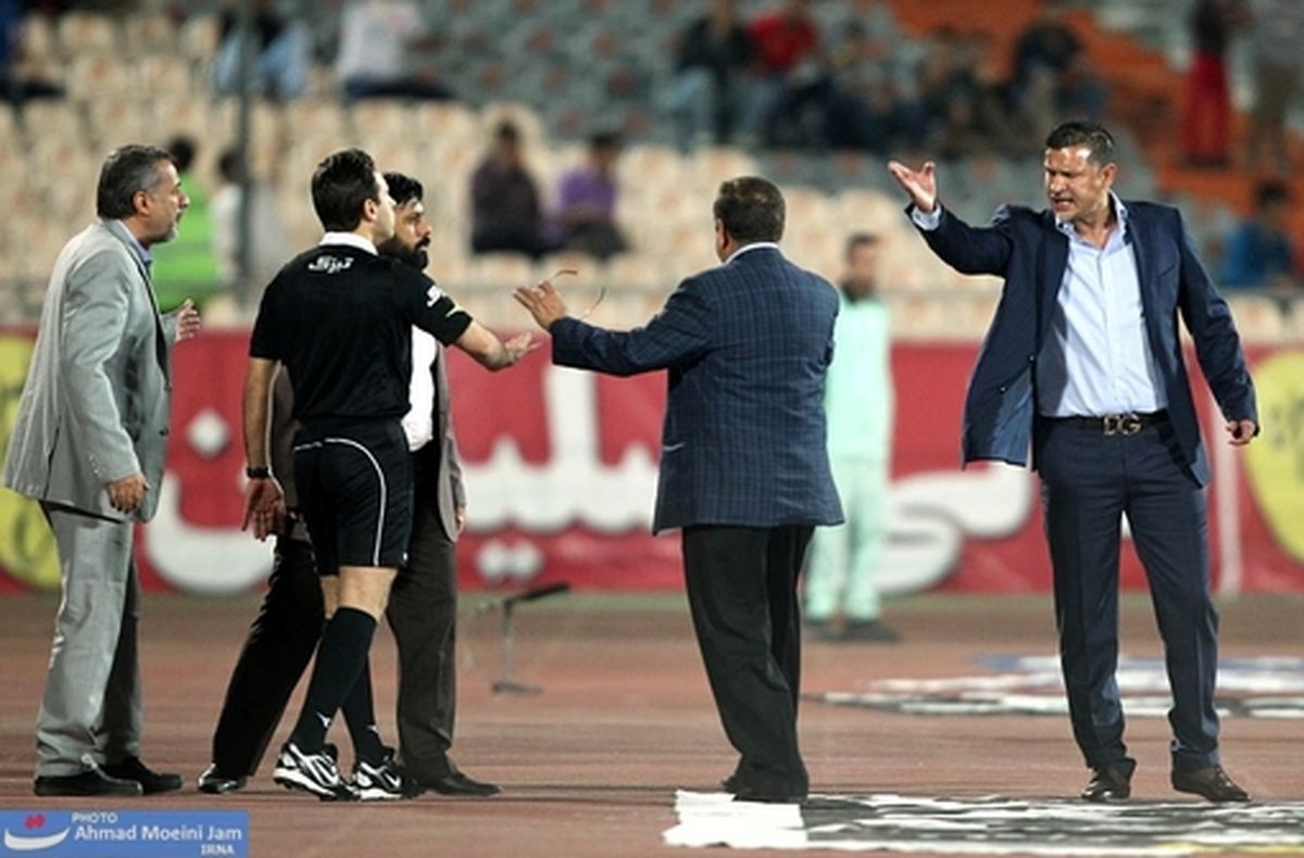 اعتراض دنبالهدار دایی به داوران/عکس