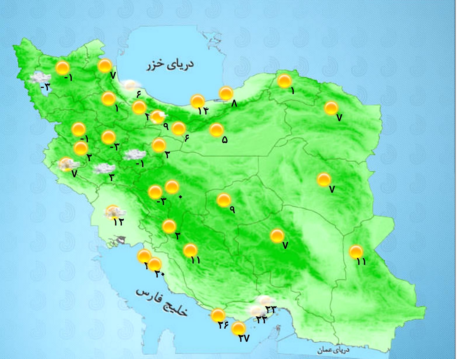 ورود سامانه بارشی جدید از امروز +جدول