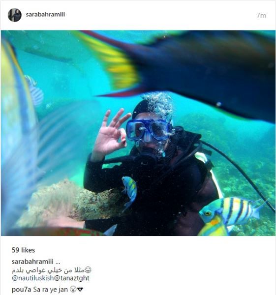 بازیگر زن سینما و تلویزیون در حال غواصی! +عکس