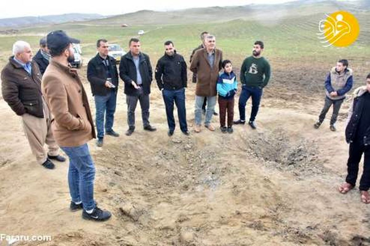 تصاویر: بقایای یک موشک شلیک شده از ایران در اربیل