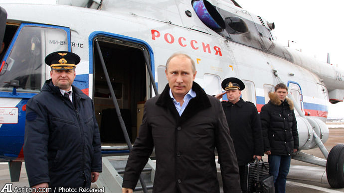 هلیکوپتر و خودروی پوتین +عکس