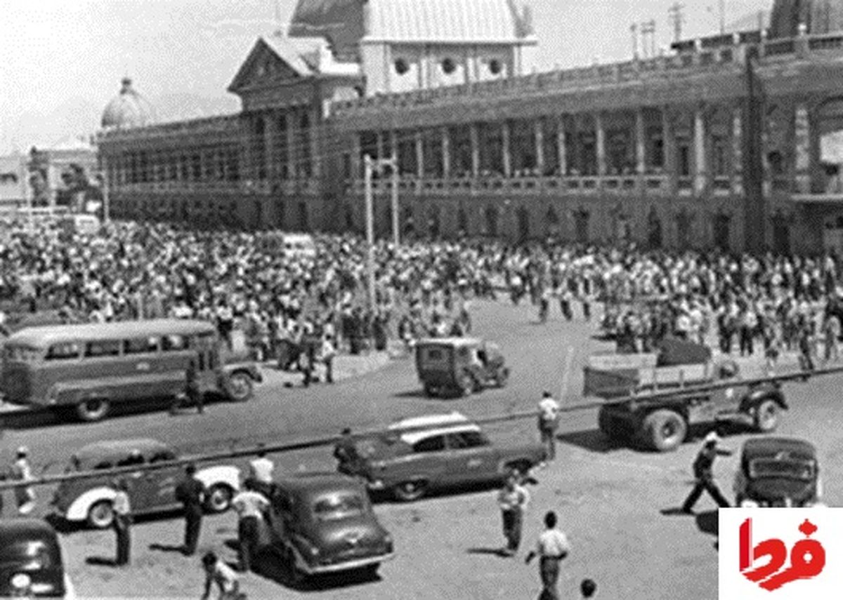 عکس/ میدان توپخانه تهران – سال ۱۳۳۲
