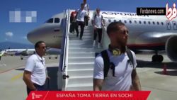 فیلم : تیم اسپانیا وارد " سوچی " شد