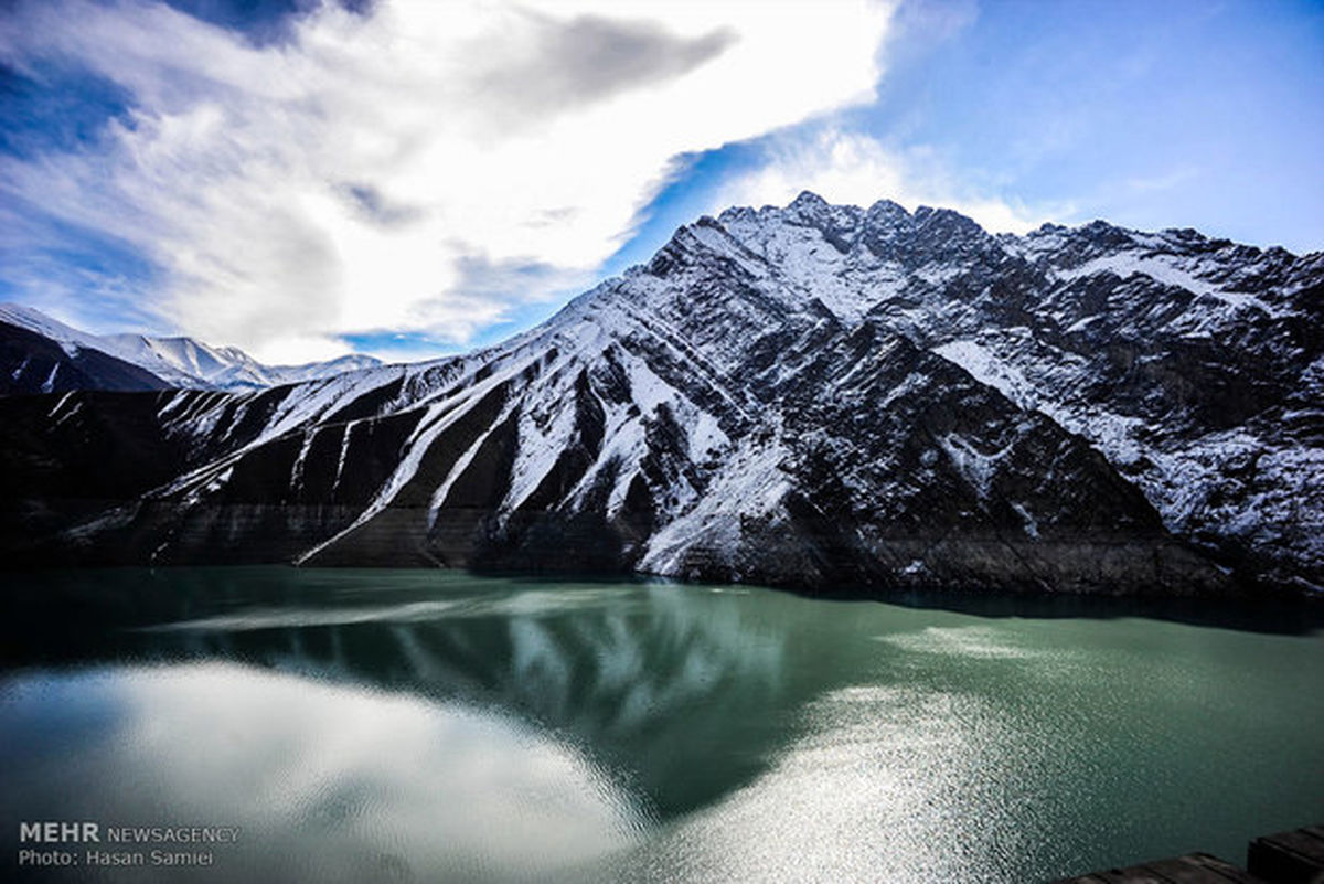 کاهش آب سد کرج/تصاویر