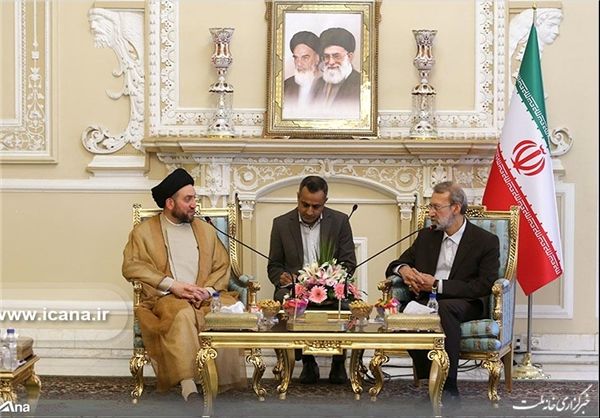 لاریجانی با «سیدعمار حکیم» دیدار کرد +عکس
