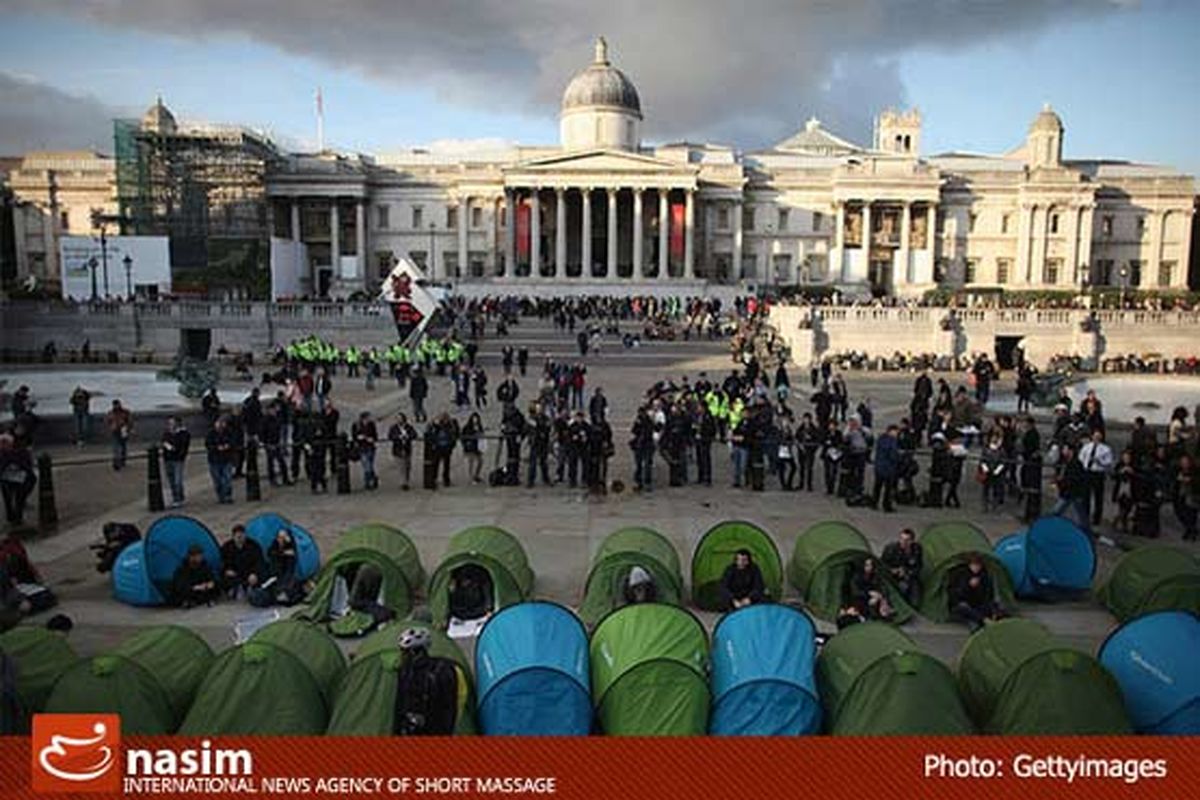عکس/ تظاهرات دانشجویان انگلیس برای فتح لندن