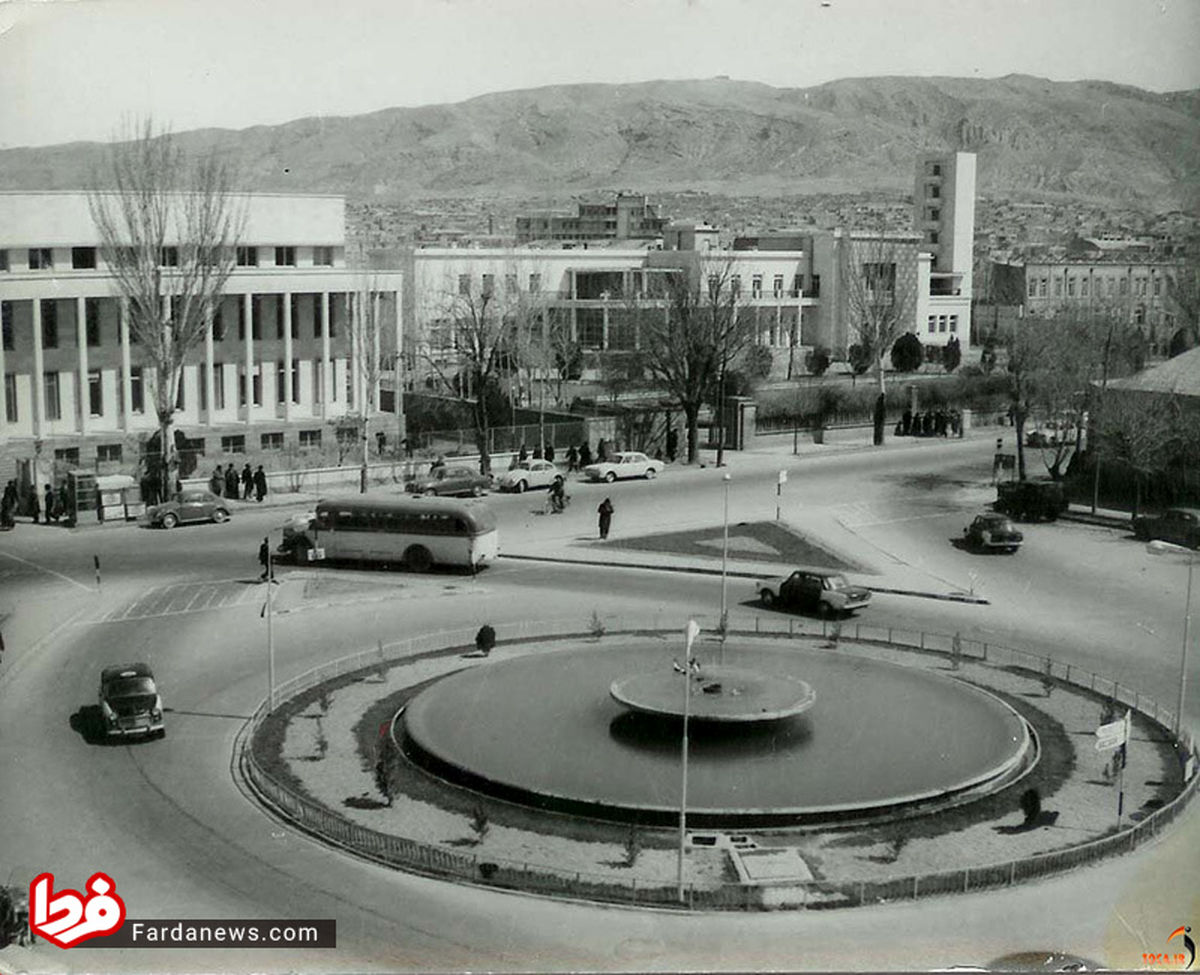 عکس: میدان شهدا (توپخانه) تبریز در سال ۱۳۳۶