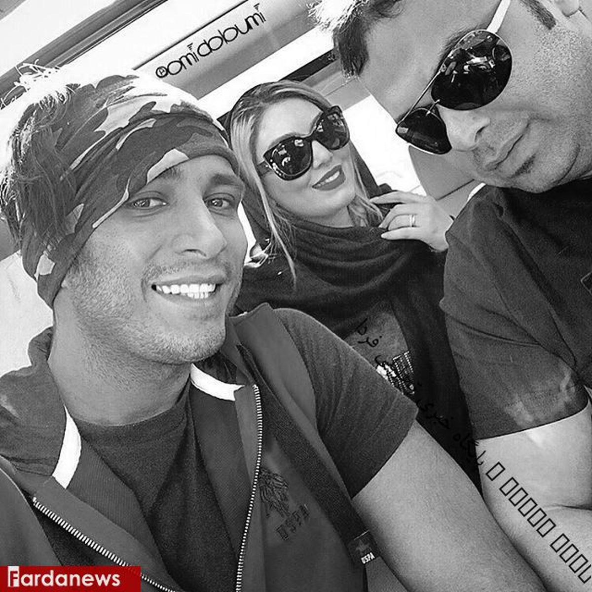 سحر قریشی و همسرش در کنار حامد پهلان +عکس