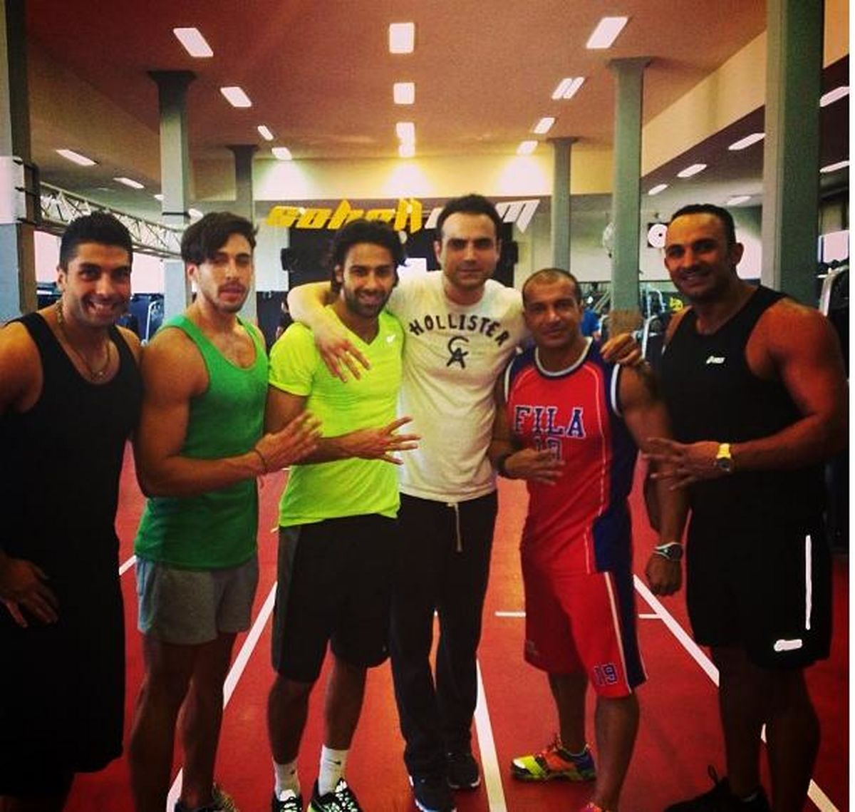 کری فرهادمجیدی در باشگاه بدنسازی/عکس