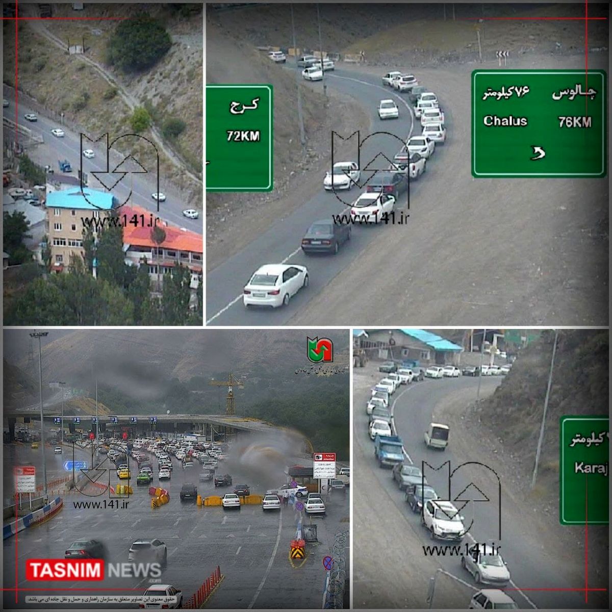 ترافیک عجیب در جاده چالوس +عکس