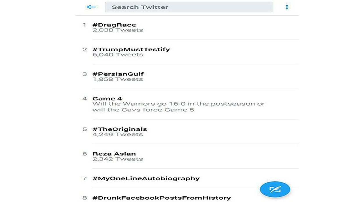 عکس: «خلیج فارس» در توئیتر، ترند شد