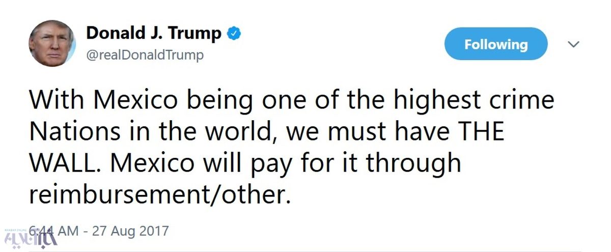 ترامپ مکزیک را یکی از کشورهای پر جرم و جنایت خواند