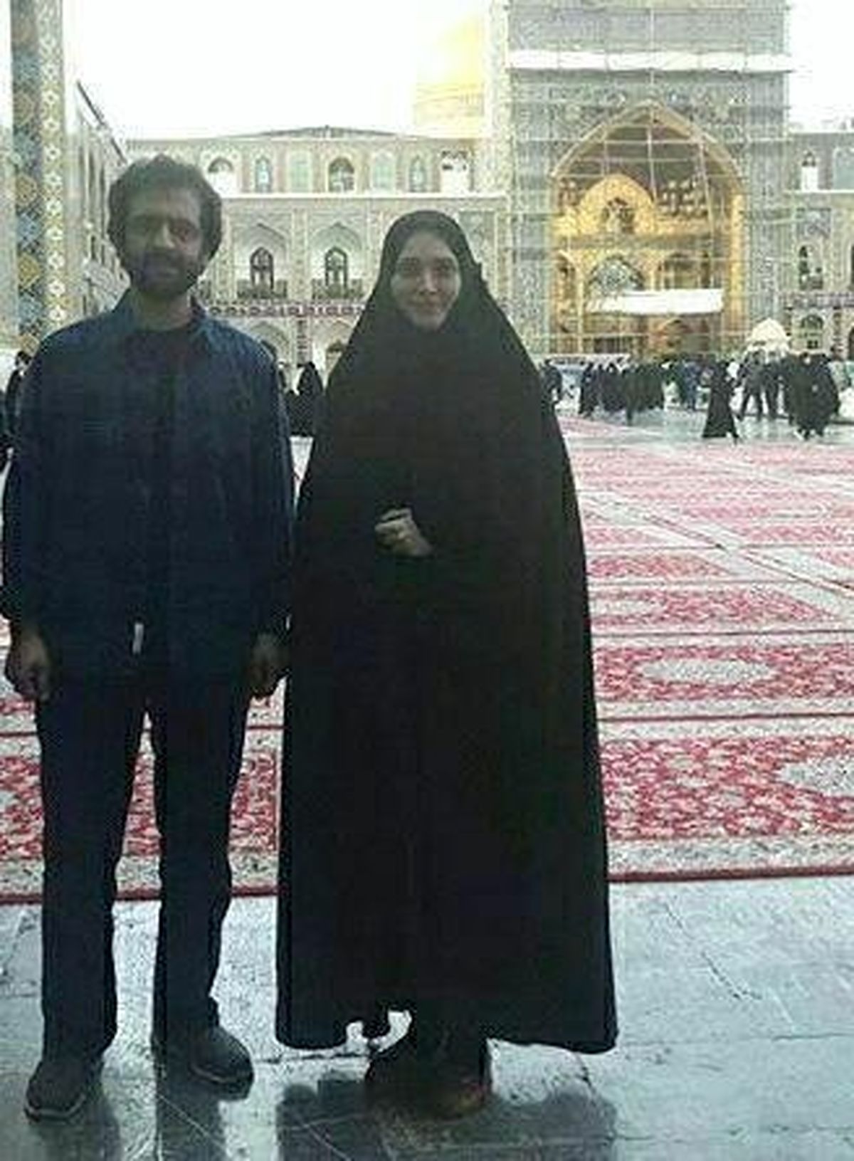 بهنوش طباطبایی و بهروز شعیبی در حرم امام رضا +عکس
