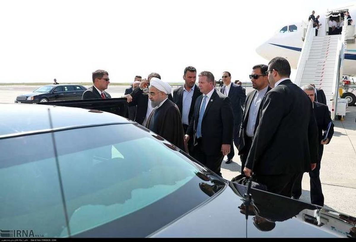 عکس: تیم اسکورت روحانی در نیویورک