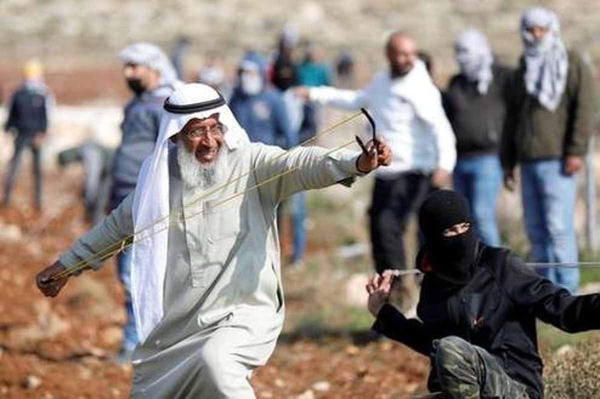 تصویری جالب از اعتراضات فلسطینیها