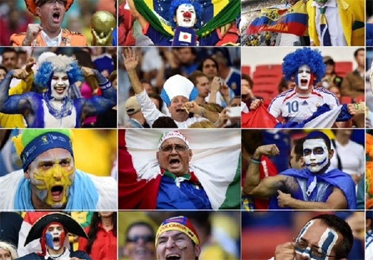 چهرههای جالب تماشاگران فوتبال/عکس