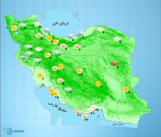 سامانه بارشی جدید در راه است +جدول