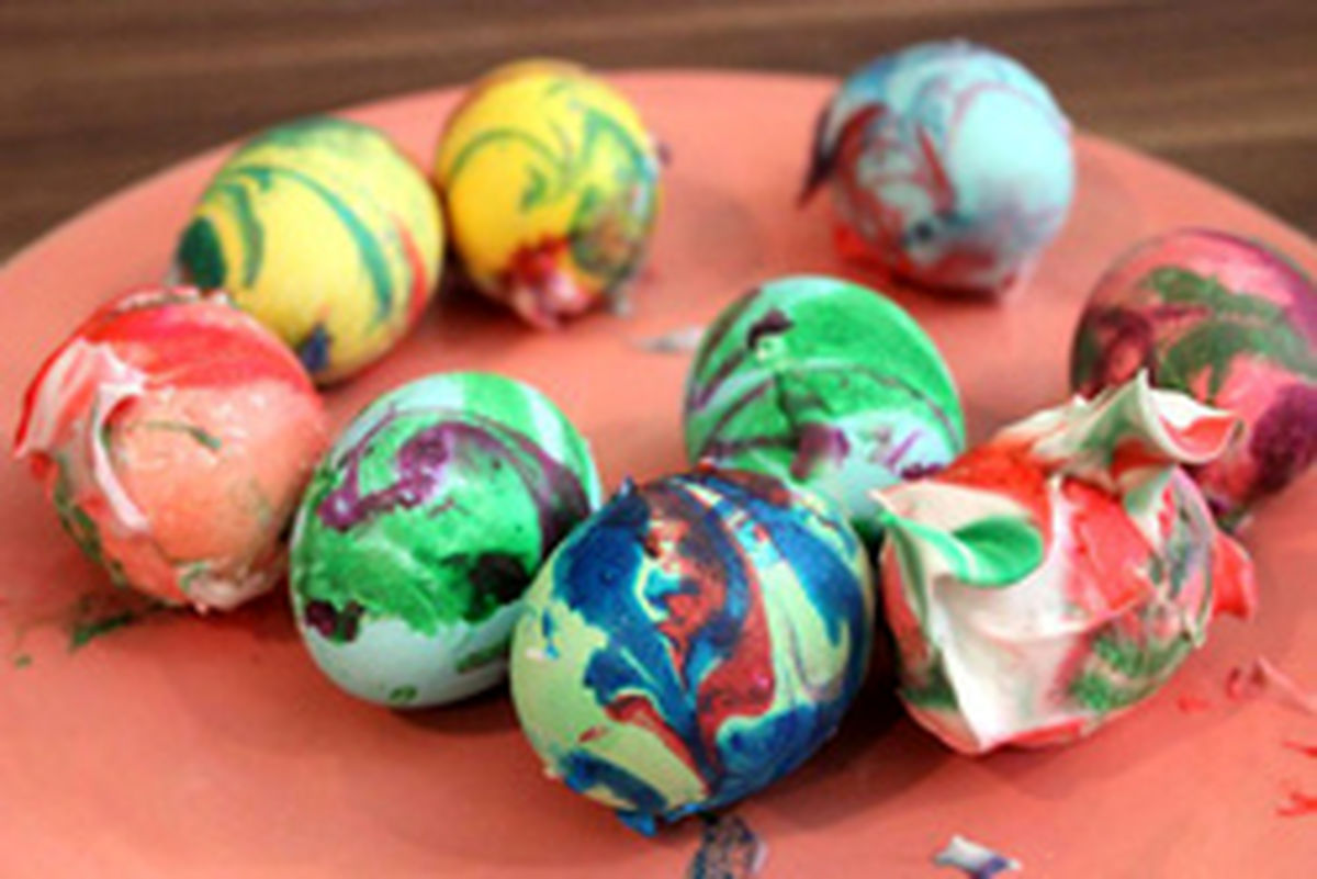 رنگ آمیزی تخم مرغ هفت سین با وسایل دم دستی