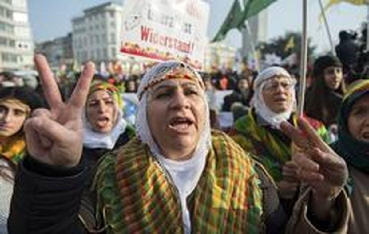 تظاهرات کردهای آلمان علیه عملیات «شاخه زیتون»