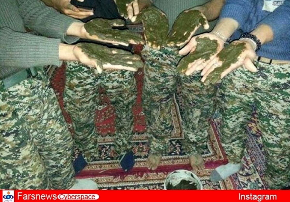 عکس:حنابندان مدافعان حرم پیش از عملیات