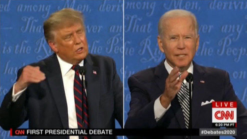 بایدن خطاب به ترامپ: خفه شو! +فیلم