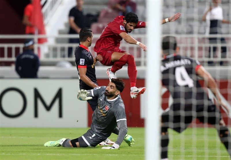 گل اول پرسپولیس به الدحیل توسط شهاب زاهدی