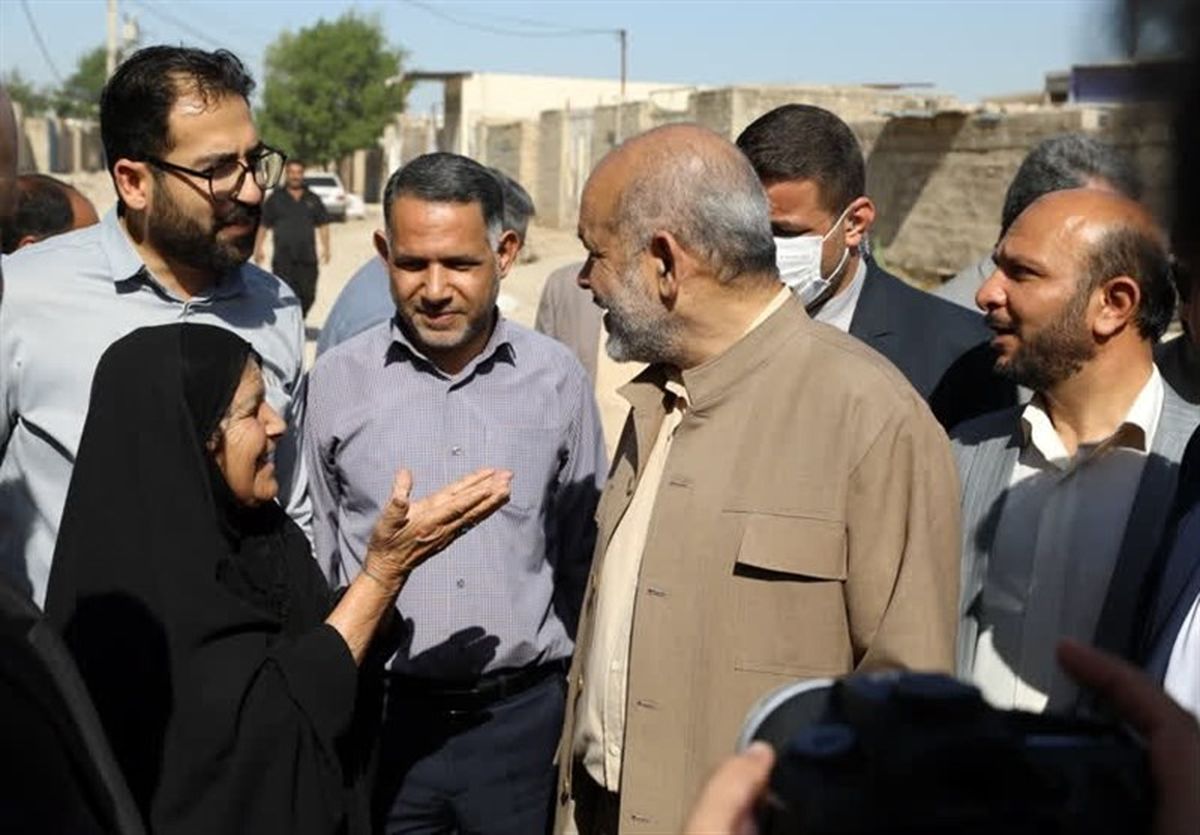 بازدید وزیر کشور از مناطق حاشیه‌ای و کم برخوردار اهواز