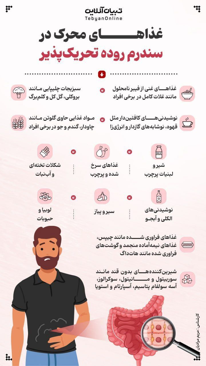 غذاهای محرک در سندرم روده تحریک پذیر