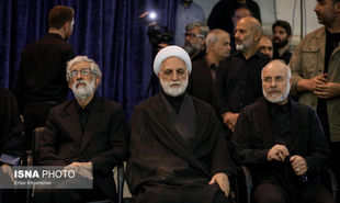 حضور رئیس مجلس در مراسم بزرگداشت رهبر شهید انقلاب +عکس