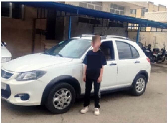 توقیف «کوئیک» با راننده ۸ ساله‌ در خمینی‌ شهر +عکس