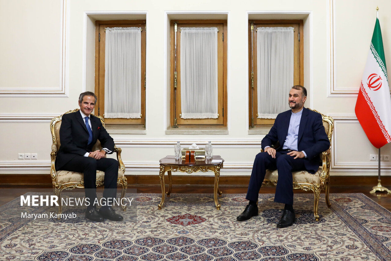 تصاویر: دیدار مدیر کل آژانس انرژی اتمی با امیرعبداللهیان