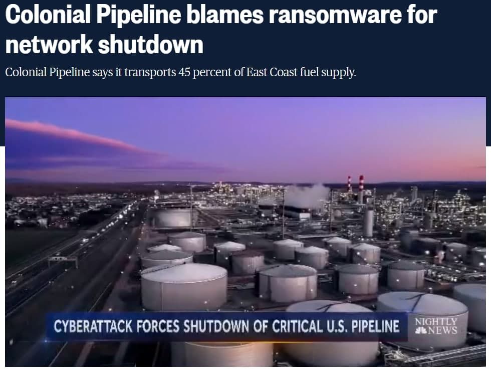 حمله سایبری به خطوط انتقال سوخت آمریکا