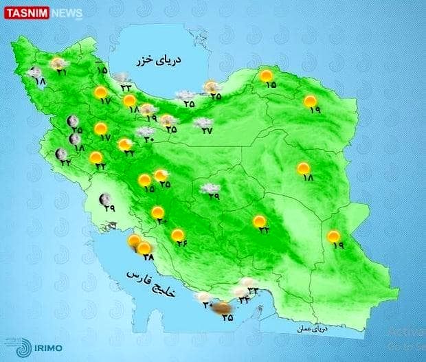 وزش باد شدید در برخی شهرها +نقشه
