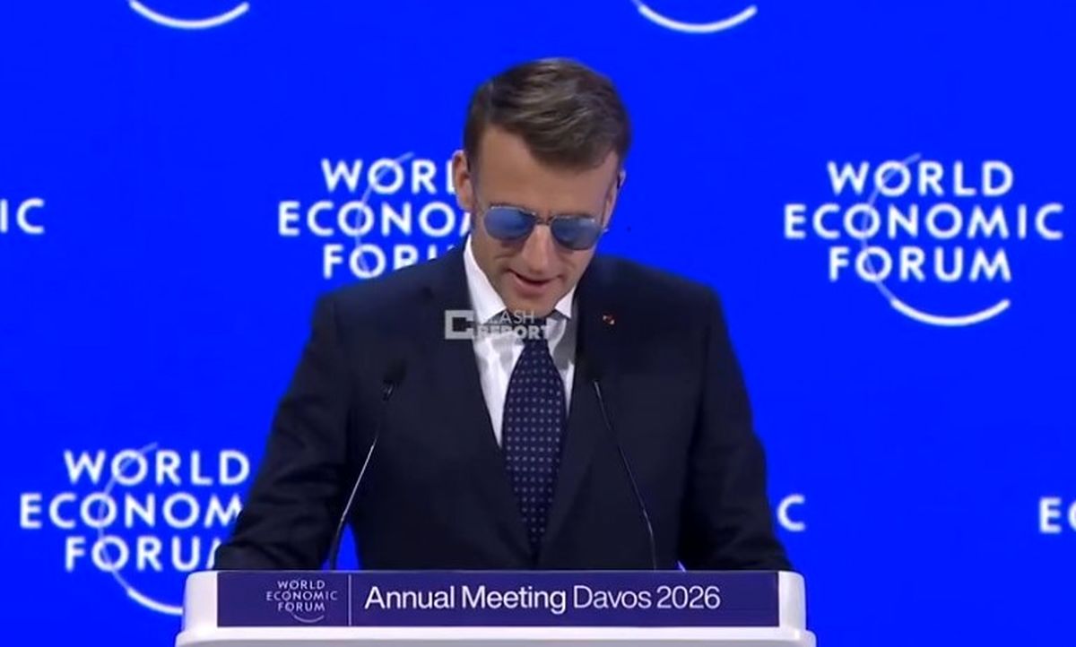 استایل عجیب مکرون در نشست داووس! +عکس