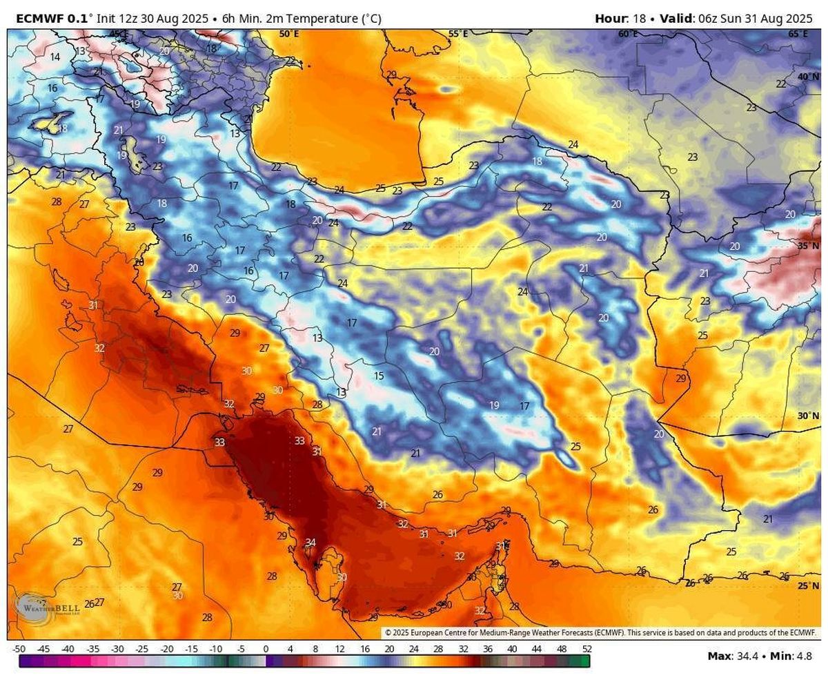 خبر خوش آب و هوایی؛ هوا خنک می شود؟ + نقشه هوای استان ها