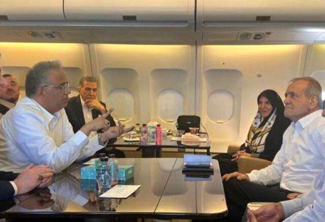 گفت‌وگوی متفاوت استاندار سیستان و بلوچستان با رئیس‌ جمهور در مسیر سفر به پاکستان