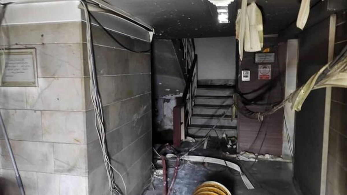 آتش سوزی در خیابان مطهری +عکس