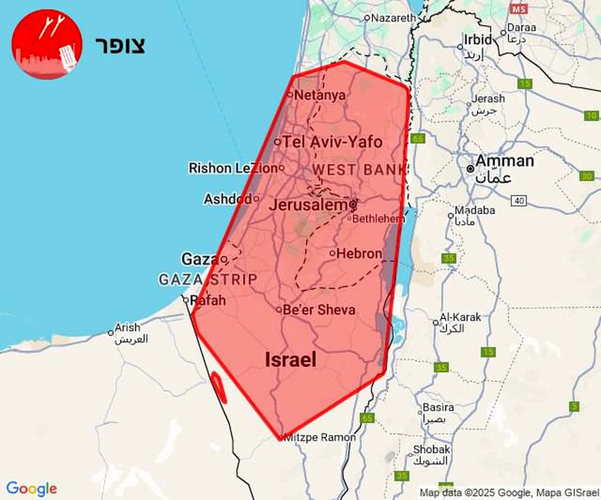 یکی از سنگین ترین حمله های بالستیکی انجام شده به اسرائیل