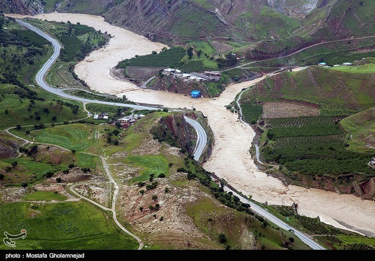 تصاویر هوایی از سیل در خوزستان