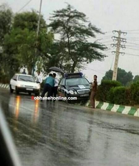 سانحه عجیب برای مرسدس بنز پلیس